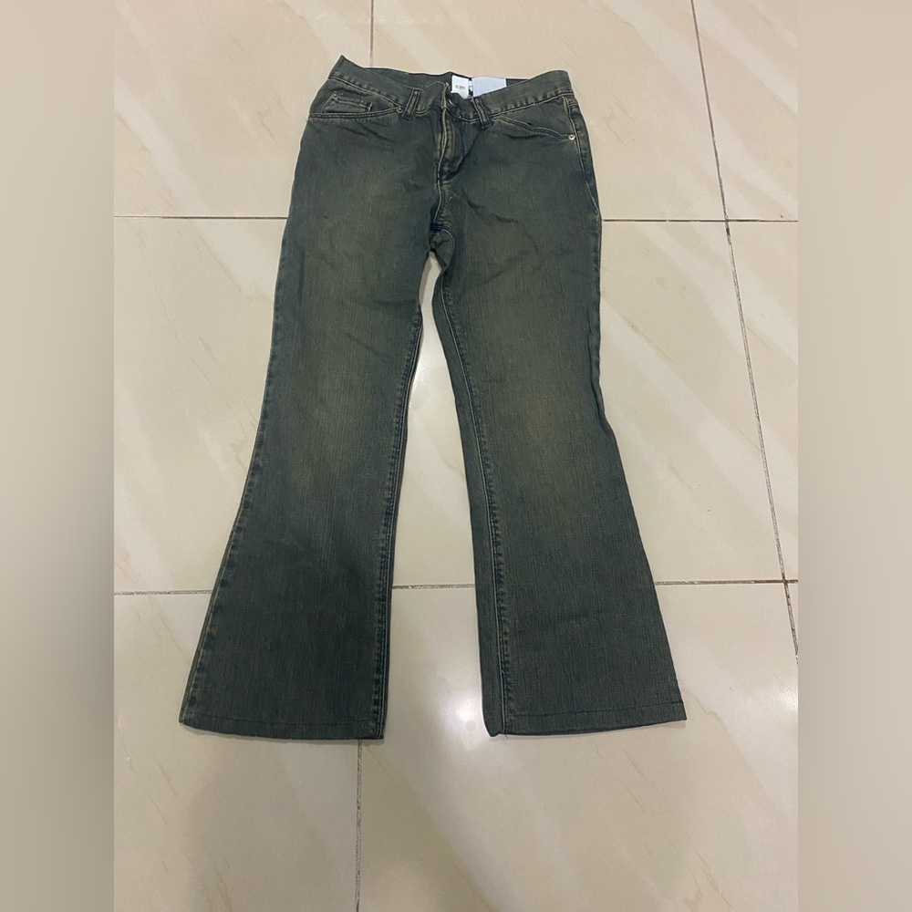 Vintage Calvin Klein Blue Jeans Women Sz 4 Flared Dark Wash Denim